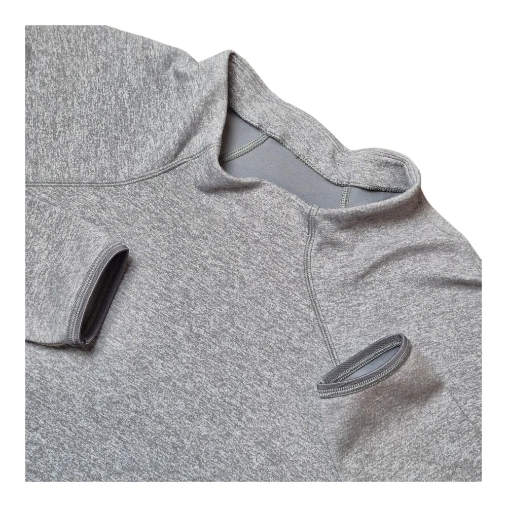 Lululemon Hill and Valley Mock Neck Cropped Pullover Women's 10 Gray